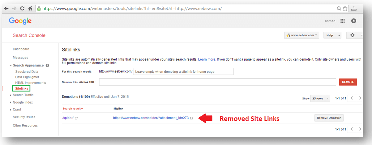 unwanted seo site links removal